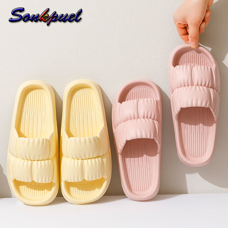 Sonkpuel Dép nữ đế mềm đám mây Dép nữ Hàn Quốc eva dép cho gia đình Dép tông bãi biển mùa hè Giày đế