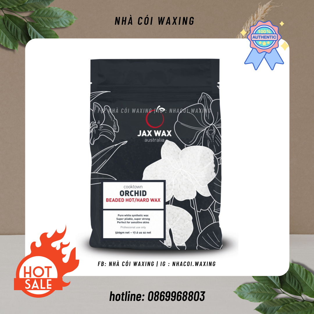 Jax Wax Australia Chính Hãng Hạt Wax Tẩy Lông - Màu Trắng Orchid (Hương Hoa Lan)