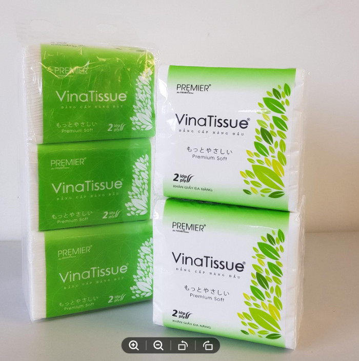 Lô 3 gói Khăn giấy rút cao cấp Vinatissue (200 tờ x 3 gói)