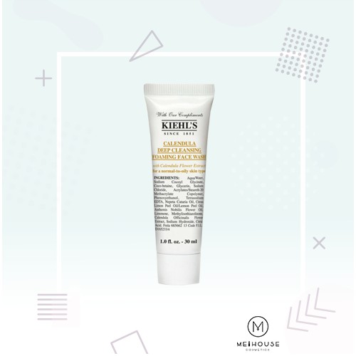 [HCM]Sữa rửa mặt Kiehls hoa cúc mini 30ml