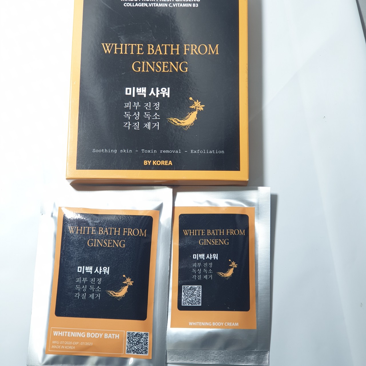 Set Tắm Trắng Nhân Sâm Hàn Quốc White Bath From Ginseng Nhanh Và Hiệu Quả