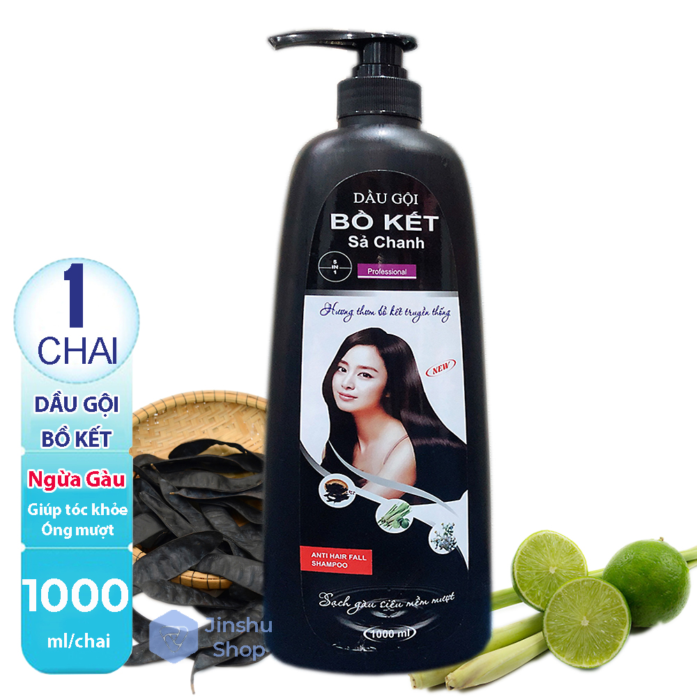 [Hcm][ Tinh Chất Bồ Kết Tóc Khỏe Óng Mượt ] 01 Chai (1000Ml) Dầu Gội Bồ Kết Sả Chanh (Date: 36 Tháng)