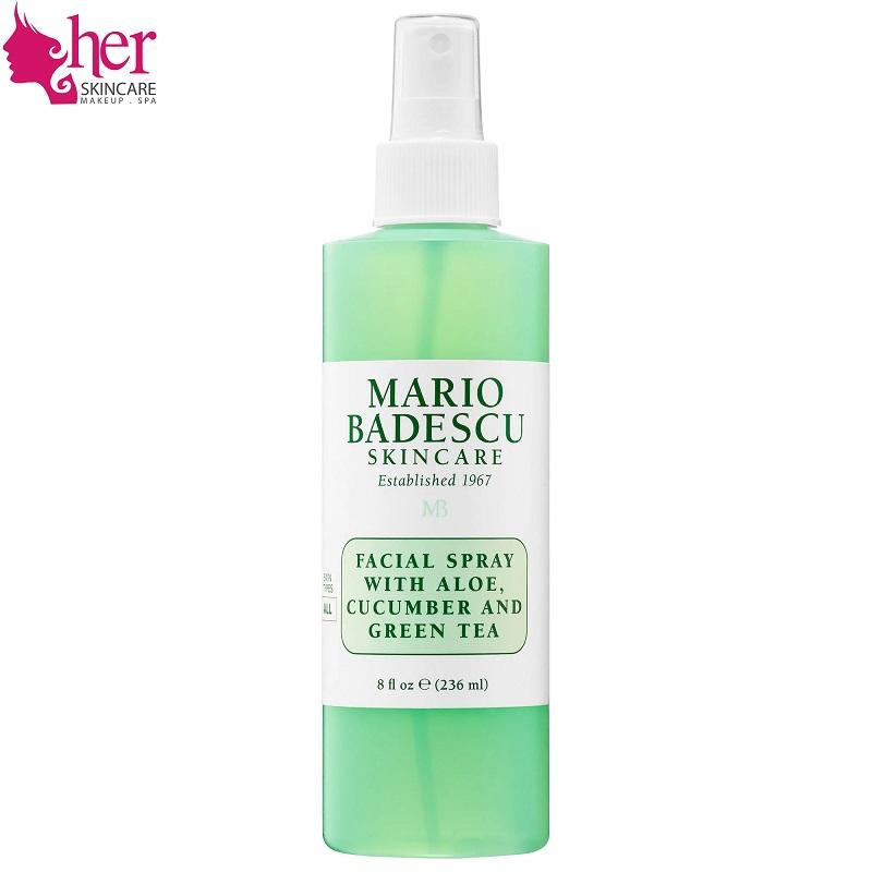 Xịt Toner Mario Badescu Aloe Cucumber Và Green Tea 236Ml (Herskincare)