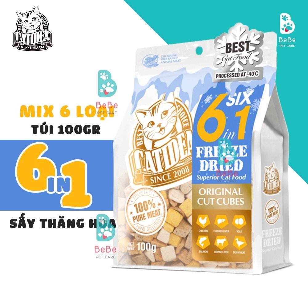 Thịt Sấy Khô Cho Mèo Catidea Freeze Dried Raw – Bổ Sung Dinh Dưỡng Toàn Diện Cho Mèo Yêu Mọi Lứa Tuổi