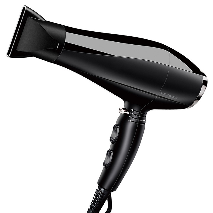 Máy sấy tóc Lock&Lock ENA146BLK - Hàng chính hãng 3 mức điều chỉnh nhiệt 2 chế độ sấy nóng-lạnh công