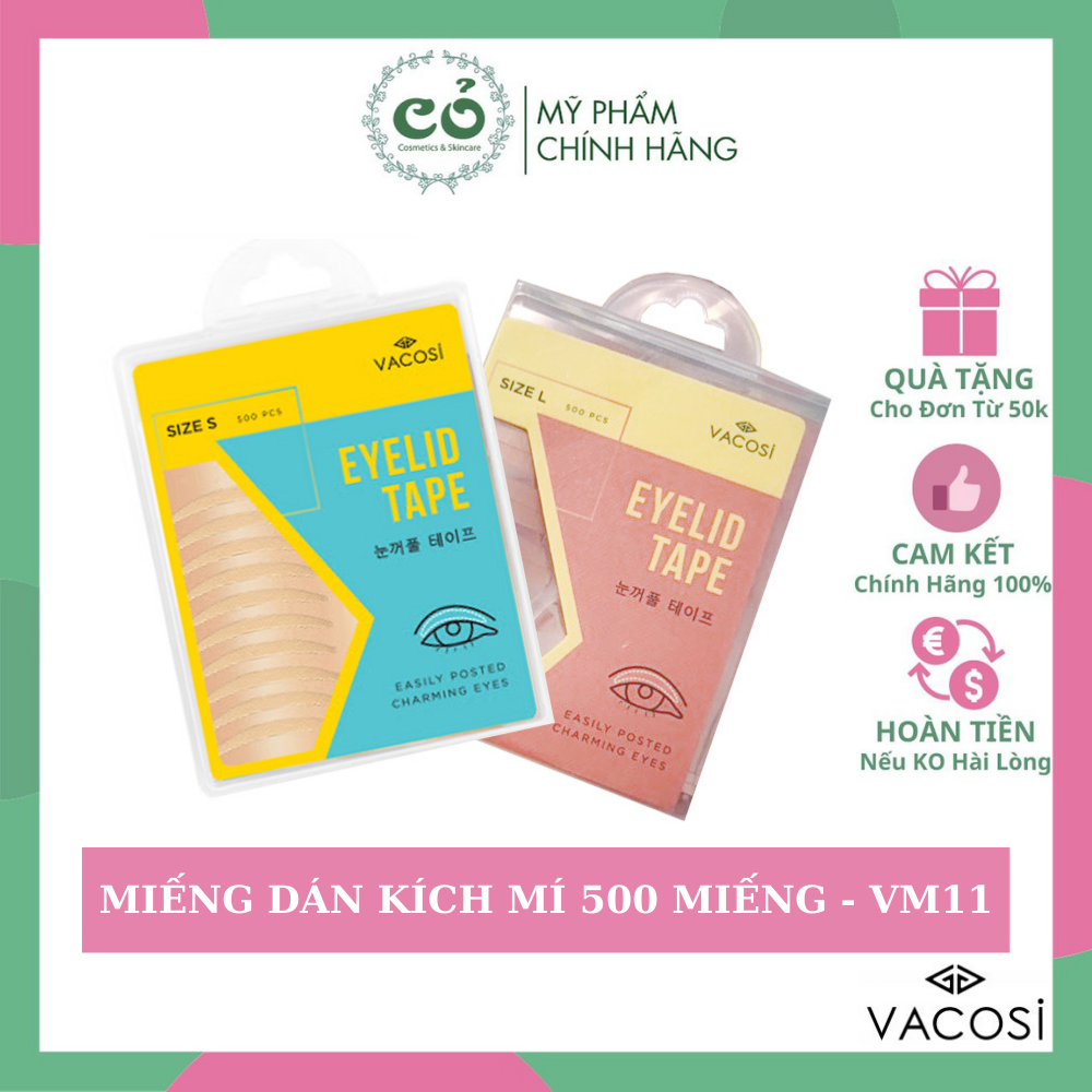 Miếng Dán Kích Mí Vacosi Eyelid Tape 500 Miếng Hộp Vuông - Vm11