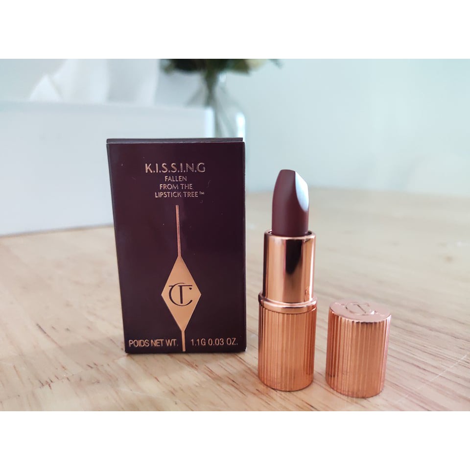 [Hcm]Son Charlotte Tilbury K.i.s.s.i.n.g Fallen From The Lipstick Tree Pillow Talk 3 Mini 1.1G (Bill Mỹ)