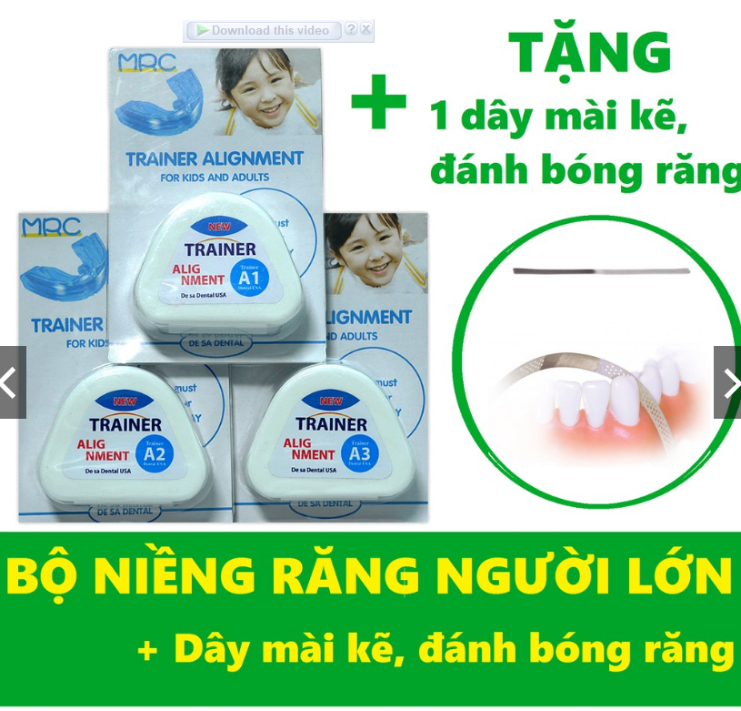 [Hcm]Niềng Răng Tại Nhà | Bộ Người Lớn A1 + A2 + A3 + 1 Dây Mài Kẽ Đánh Bóng Răng