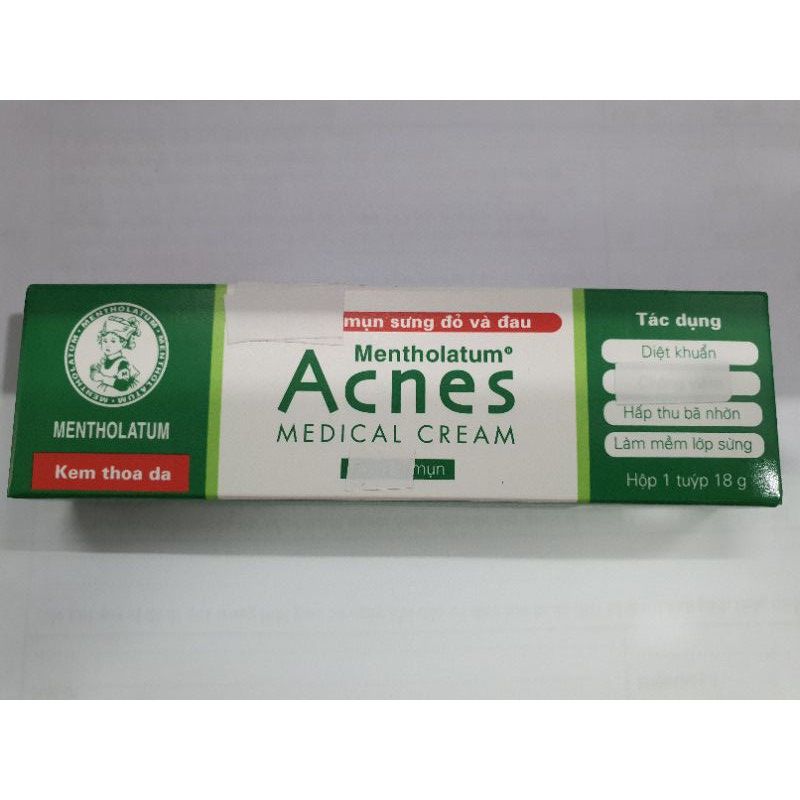 Kem Bôi Mụn Giảm Sưng Đỏ Và Đau Acnes Medical 18G