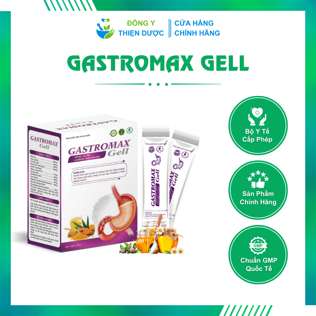 CHÍNH HÃNG - Gastromax Gell Gia Phát - Dùng Hiệu Quả Cho Người Loét Dạ Dày Tá Tràng. Người Trào Ngượ