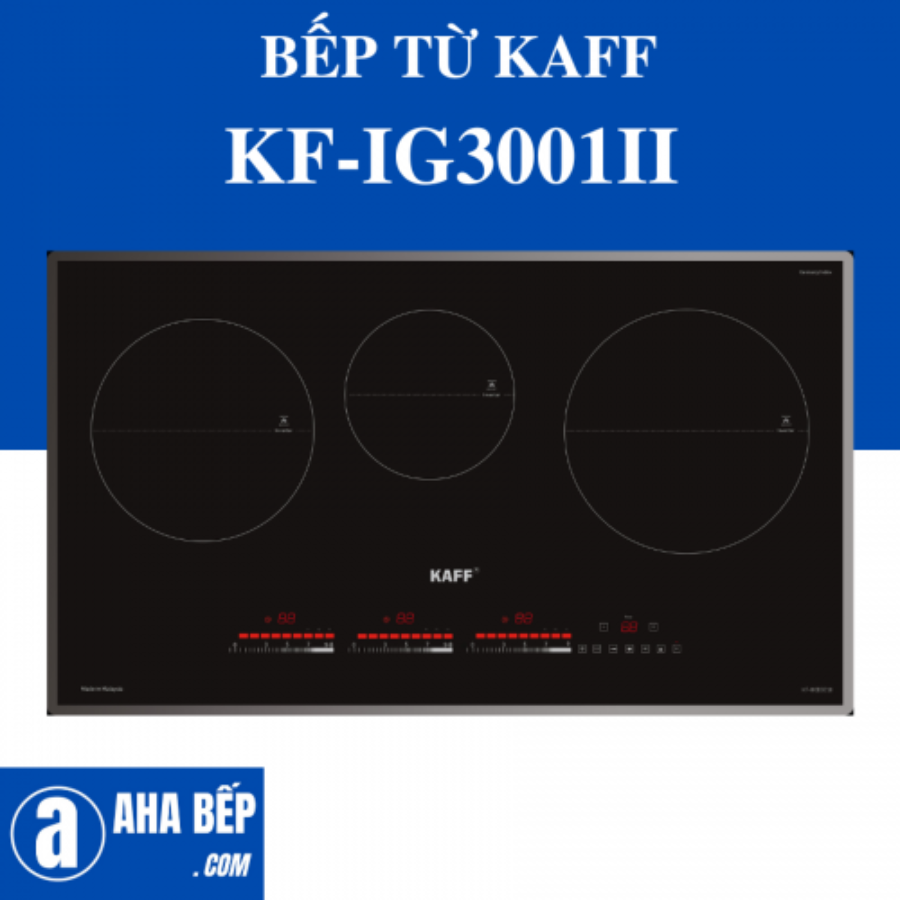 Bếp từ Kaff KF-IG3001II - 3 vùng nấu, mặt kính Crystal, công nghệ Inverter tiết kiệm điện