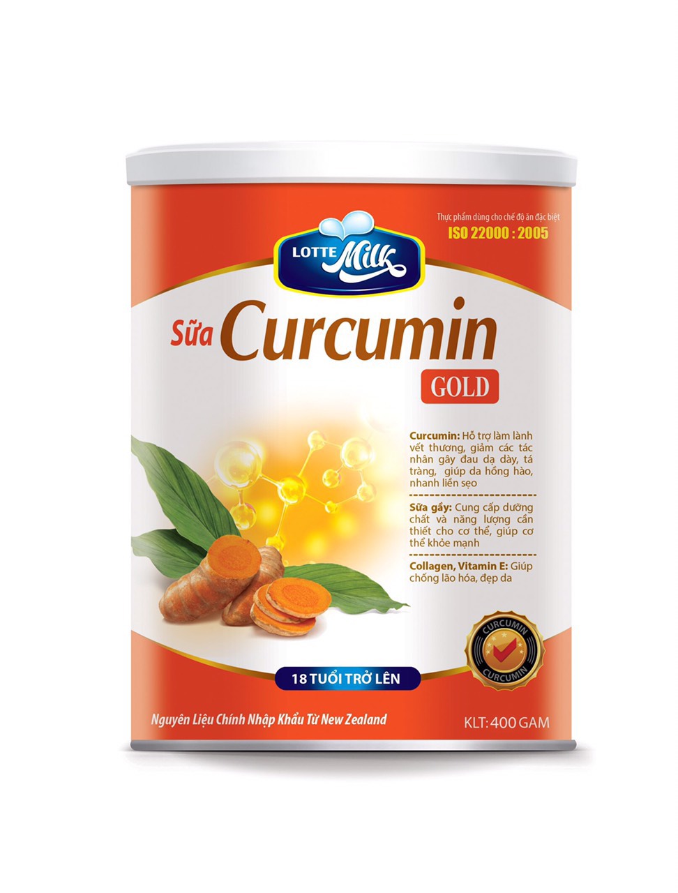 [Hcm]Sữa Lotte Milk Curcumin 750G