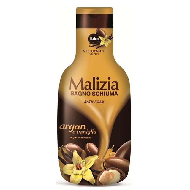 Sữa tắm tinh dầu Argan và vani Malizia Bath Foam Cao cấp Italy 1000ml