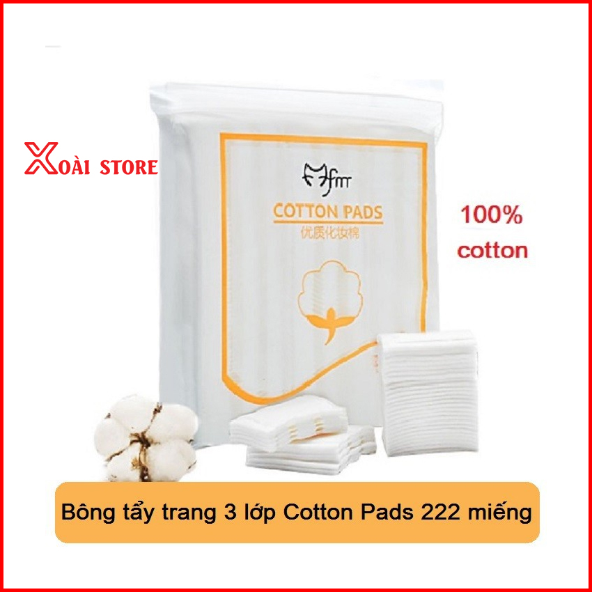 Bông Tẩy Trang 3 Lớp Cotton Pads 222 Miếng