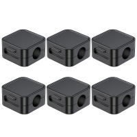 Rocoren 6pcs Từ Dây Cáp Điện Thoại Có Thể Điều Chỉnh Kẹp Giữ Dây Tổ Chức Dưới Bàn Quản Lý Cáp Chất Liệu Nhựa Bền Đẹp