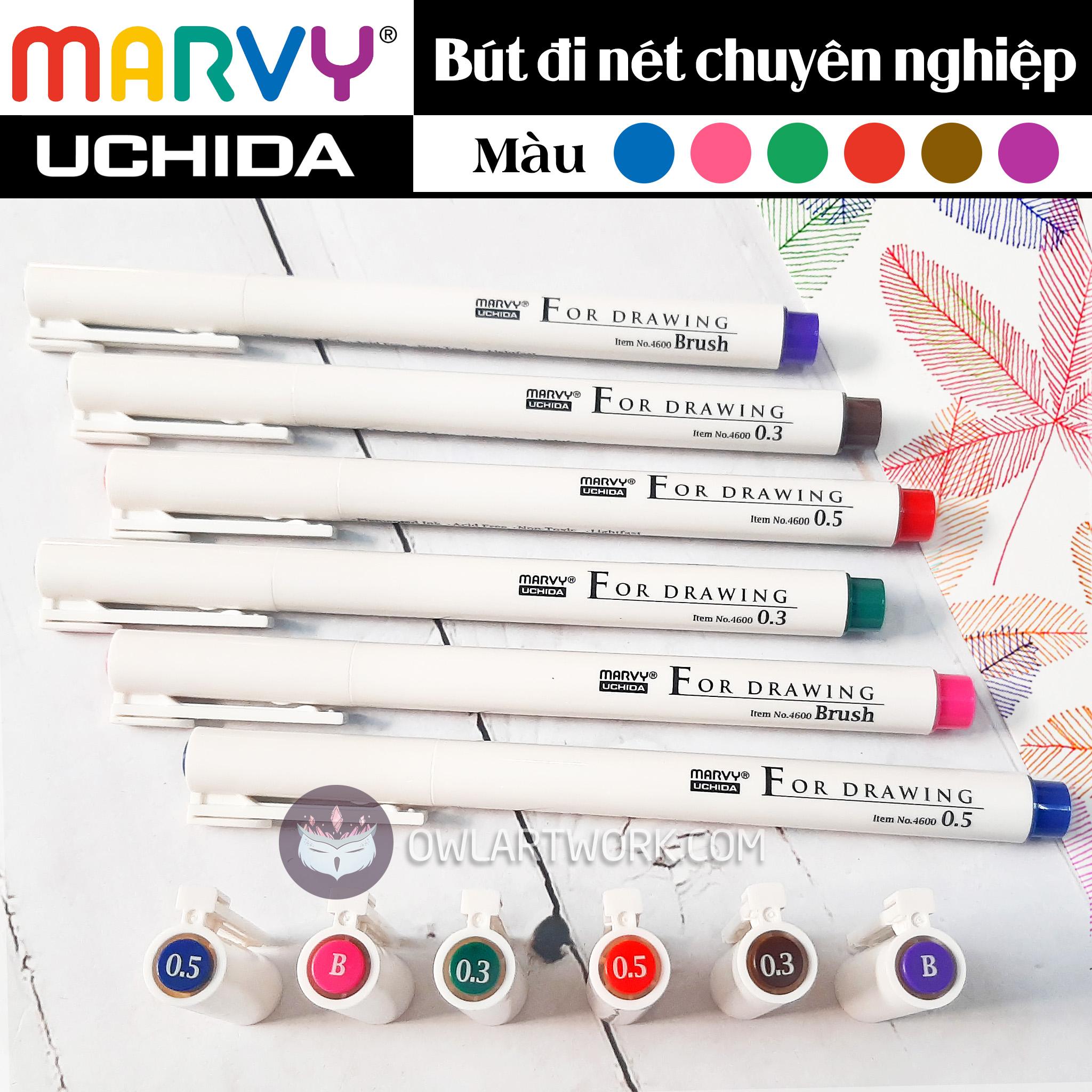 [HCM]Bút Vẽ MÀU Marvy Uchida Đi Nét Chuyên Nghiệp