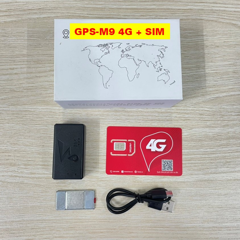 Thiết bị định vị xe máy ô tô GPS M9 nhỏ gọn app miễn phí độ chính xác cao