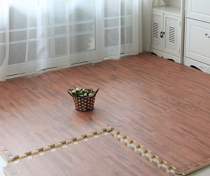 XẢ KHO] Thảm xốp lót sàn vân gỗ, kích thước 60x60, phong cách lịch ...