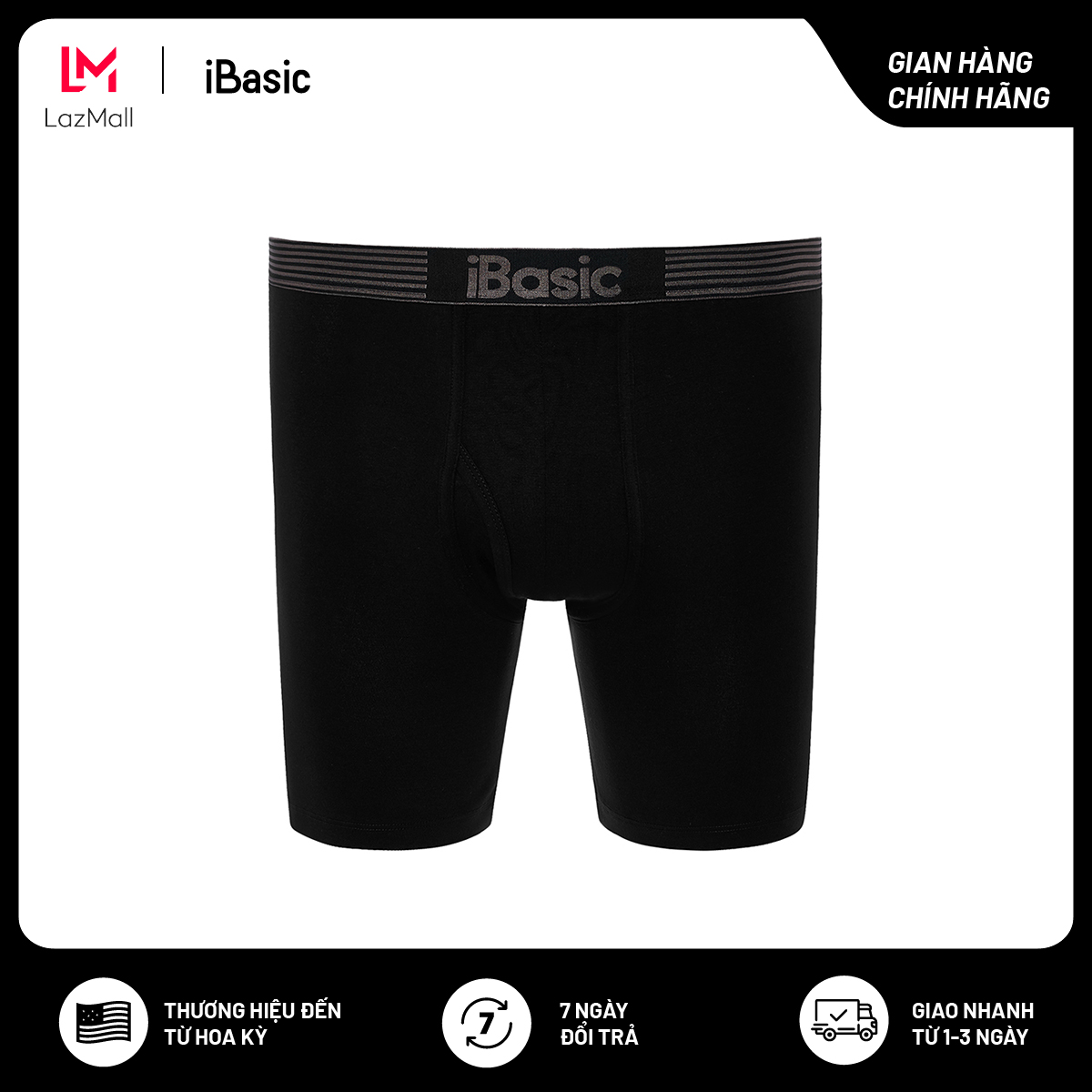 Quần lót nam iBasic cotton USA kháng khuẩn đùi dài PANM083