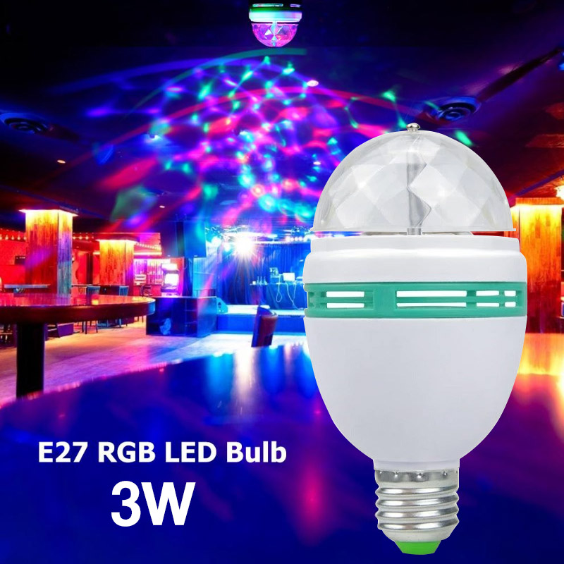 [COD] Đèn LED 7 màu vũ trường bóng đèn LED trụ đèn LED xoay 7 màu sân khấu chớp nháy Đèn nháy 7 màu đèn chớp đèn trang trí đèn Led karaoke đèn Led vũ trường