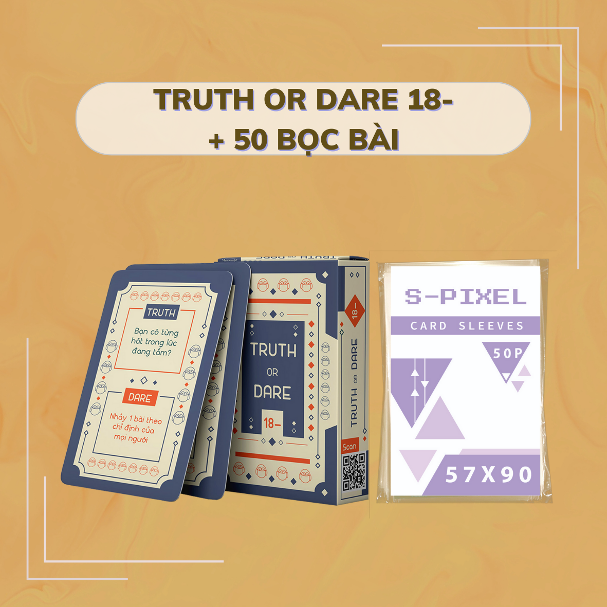 Bộ bài Drinking Game Thách hay thật “Truth or Dare 18 -” Thẻ Bài BoardGame 50 lá Thú Vị