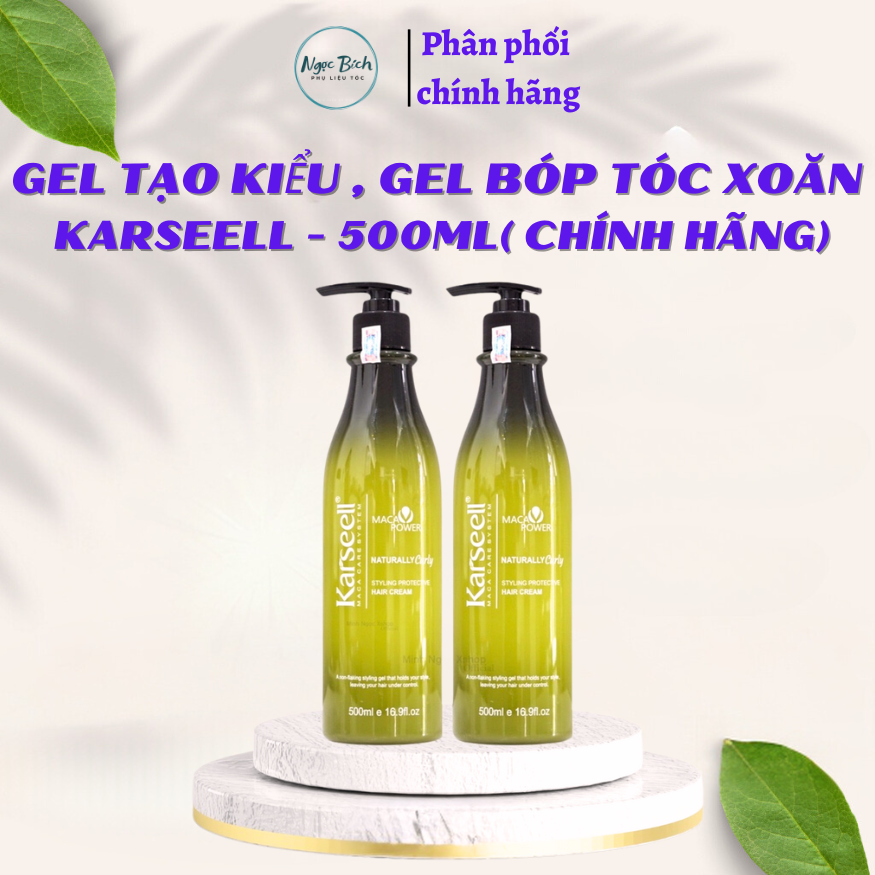 Gel giữ nếp tóc Gel bóp xoăn tạo kiểu hippie .xoăn xù mì xoăn lơi Karseell siêu hot -500ML