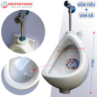 Bồn Tiểu Chậu Tiểu Nam MINH LONG Kèm Van Xả Tiểu - Bồn treo cao 39cm rộng 26cm van xả kiểu nhấn đầu vào dùng phi 21