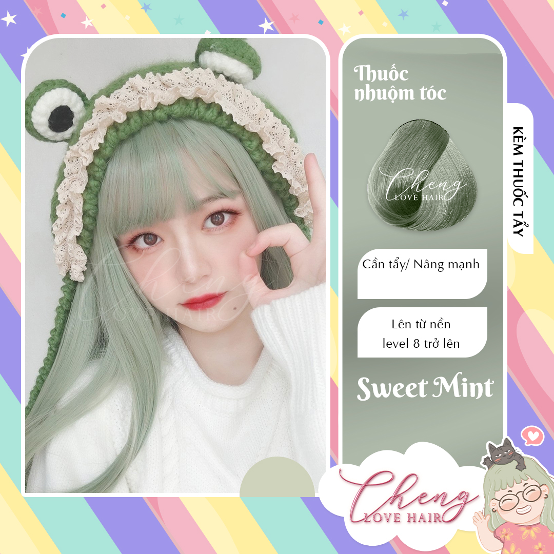 Nhuộm Tóc Sweet Mint Cần Dùng Tẩy Tóc Chenglovehairs Chenglovehair