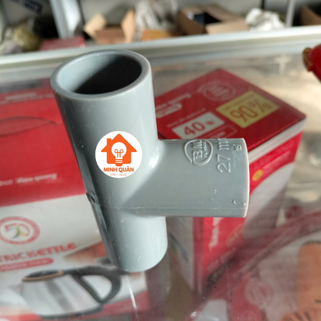 Tê nhựa nối ống nước Tê nhựa PVC ba đầu dán ống phi 21 27 27/21 34mm BÌNH MINH