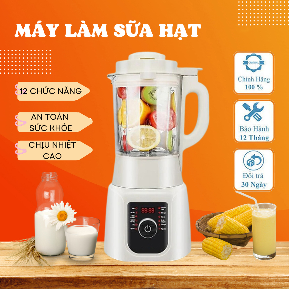 Máy làm sữa hạt ZENGON 6 chức năng dung tích 1.2L công suất 600W lỗi 1 đổi 1 bảo hành 12 tháng