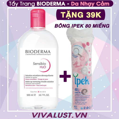 [Hcm]Nước Tẩy Trang Dành Cho Da Nhạy Cảm Bioderma Sensibio H20 500Ml