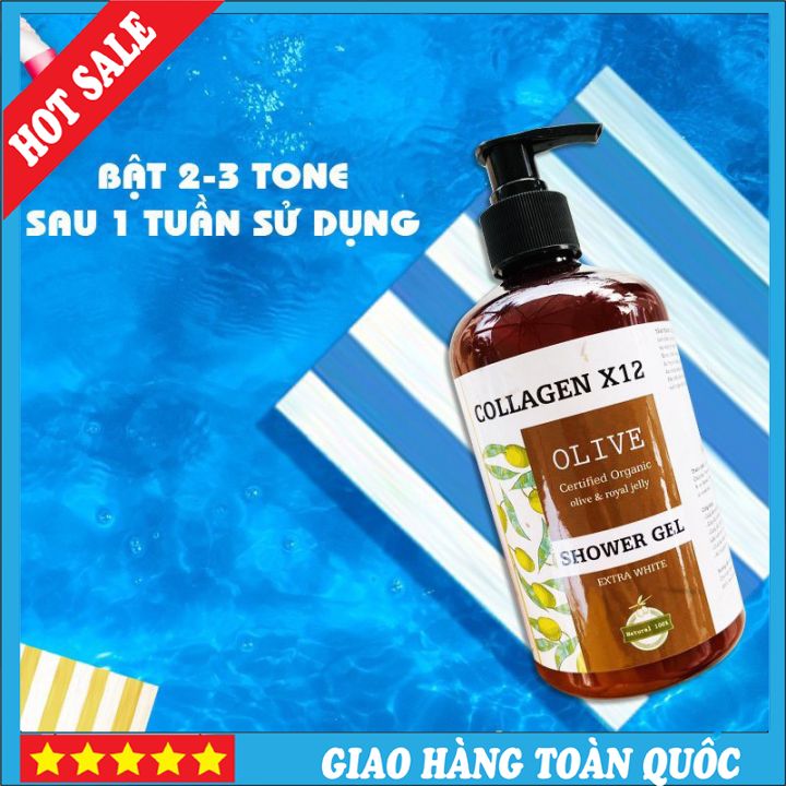 [Hcm]????Sale???? Sữa Tắm Collagen X12 Shower Gel Chai 500Ml - Tongkhomypham2612