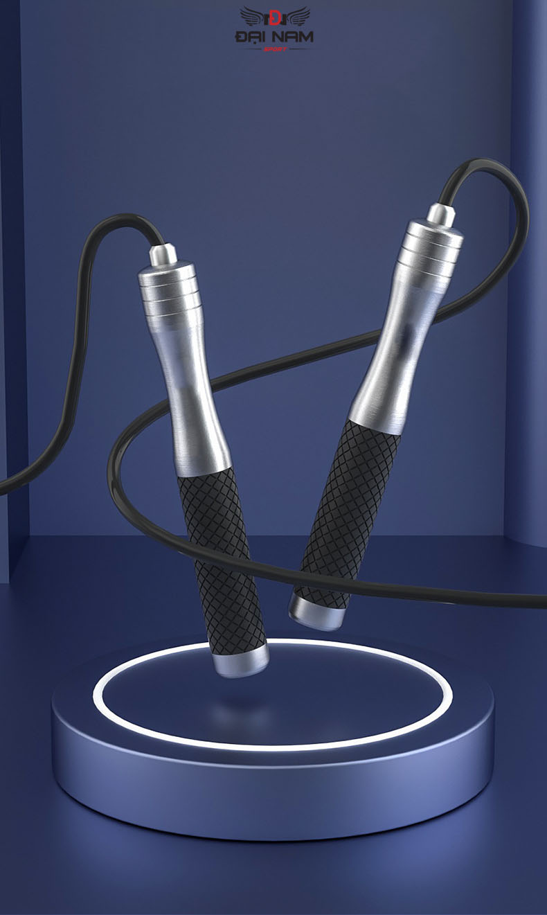 Dây Nhảy Tập Gym TMT13 Lõi Thép Bọc Nhựa PVC Tích Hợp Tay Cầm Có Tạ Dài 2.9m Cao Cấp Đại Nam Sport