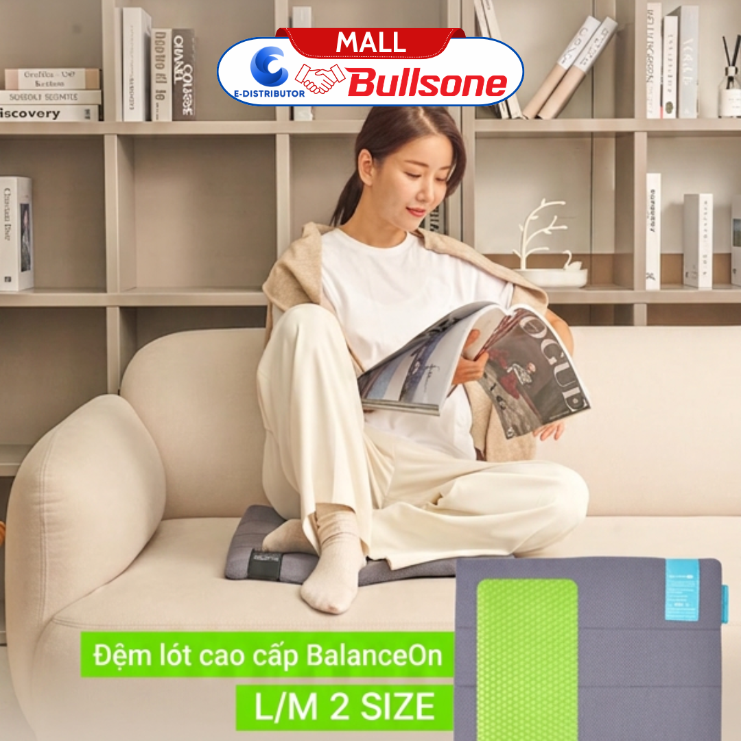 [Bullsone] Đệm ngồi ô tô BalanceOn Premium (size L48 x 43 x 2.5cm) - Thương Hiệu Hàn Quốc