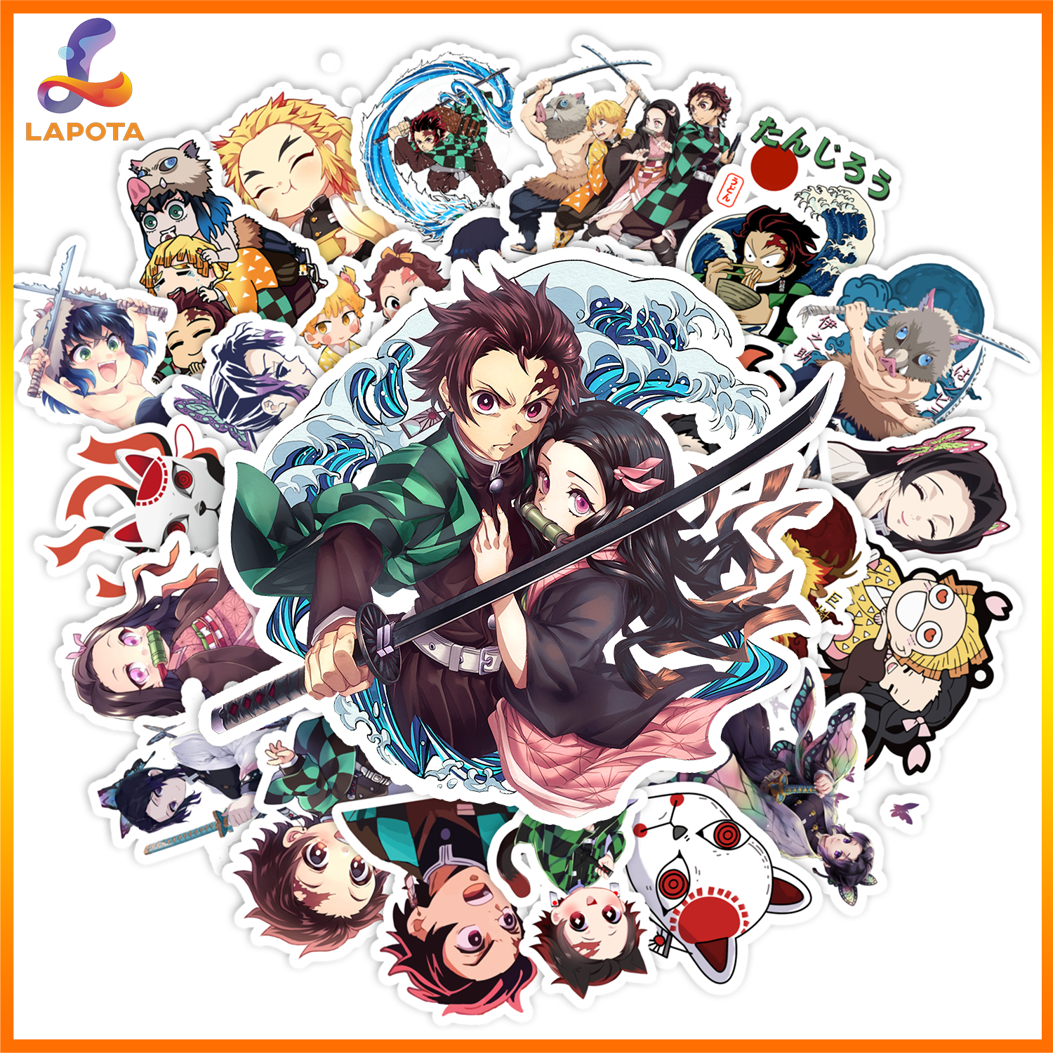 Set 50 cái Sticker Demon Slayer Sticker Thanh Gươm Diệt Quỷ Hình Dán Demon Slayer Hình Dán Thanh Gươ