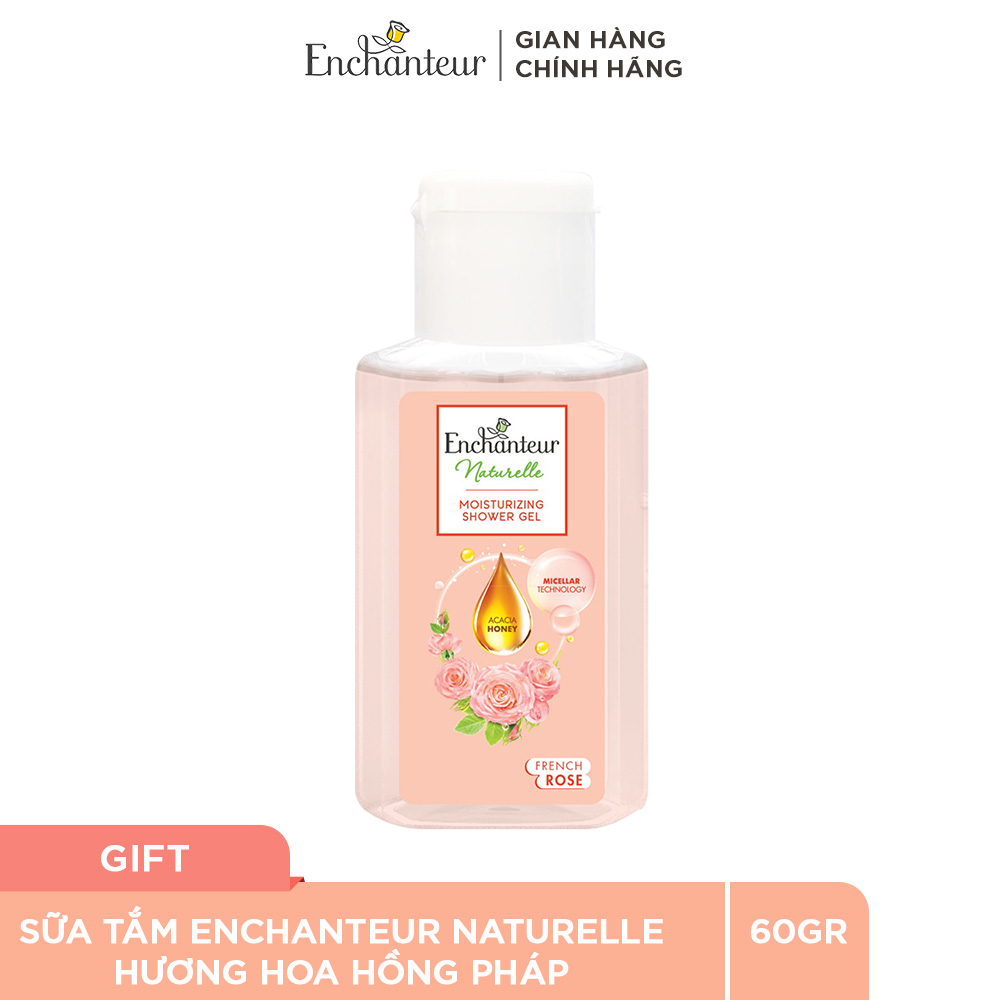 [Gift] Sữa tắm Enchanteur Naturelle hương hoa hồng Pháp 60gr