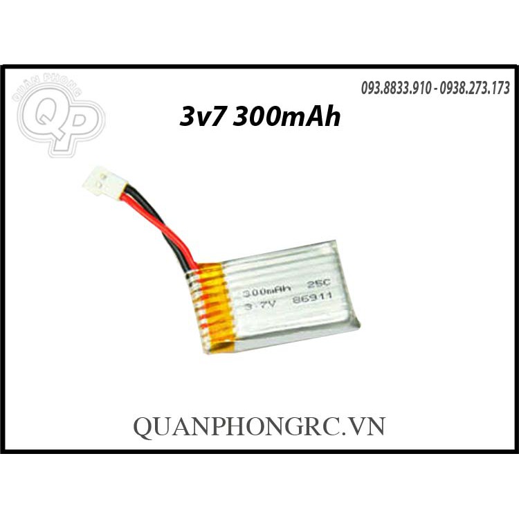 Pin Battery 3V7 - 300mAh dành cho máy bay điều khiển từ xa