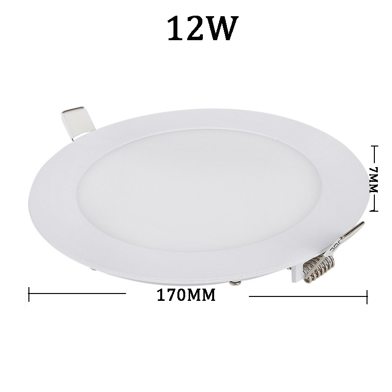 Đèn Led âm trần siêu mỏng 6w 9w 12w 18w ánh sáng trắng vàng trang trí nội thất bảo hành 12 tháng