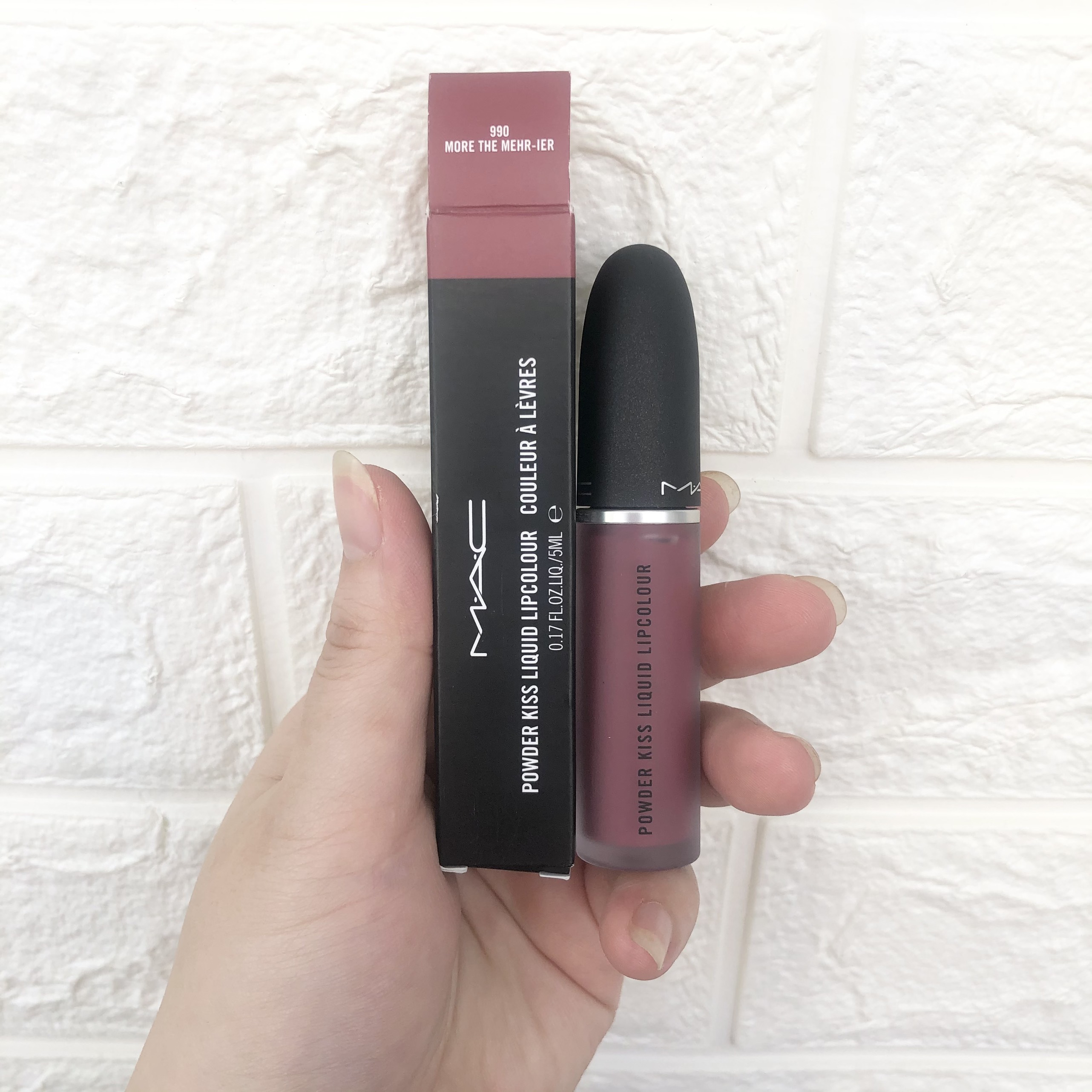 [Hcm]Son Kem Lỳ Màu 990 More The Mehr - Ier - Mac - Powder Kiss Liquid Lipcolour 5Ml