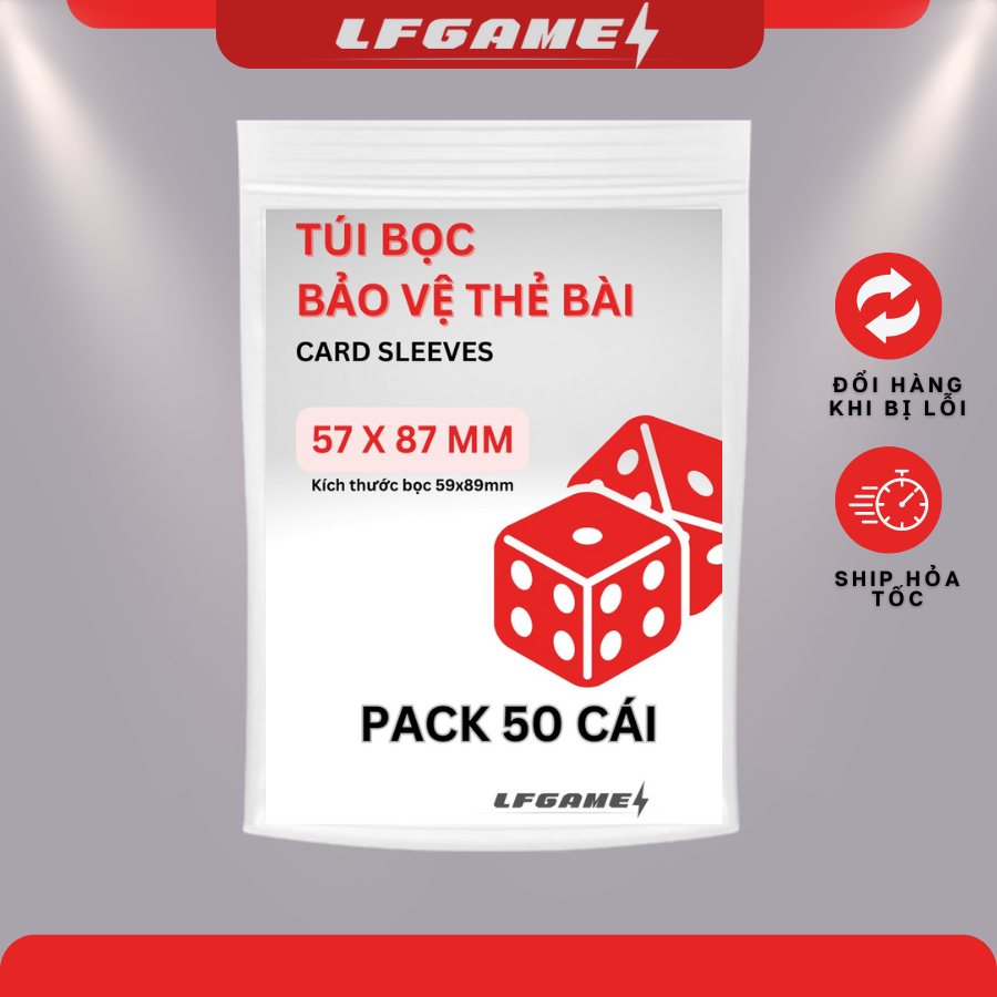 Sleeve Bọc thẻ bài bảo vệ card 57x88mm VÀ 64x89mm dành cho boardgame drinking game của LFGames UNO M