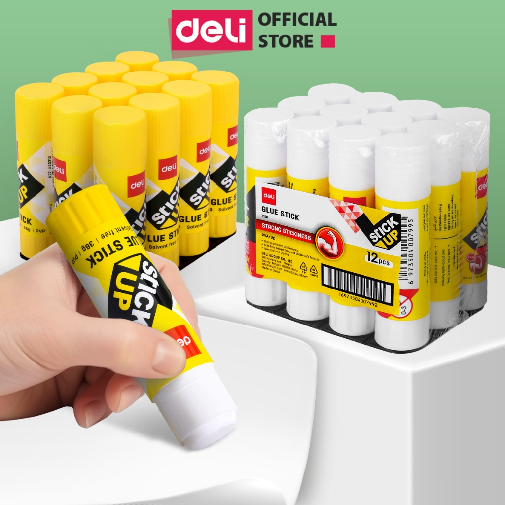 Hồ Khô Keo Dán Giấy Học Sinh Deli - 9/15/20/36g Khô Nhanh Siêu Dính Mùi Thơm Nhỏ Gọn Tiện Lợi Làm Thủ Công Văn Phòng