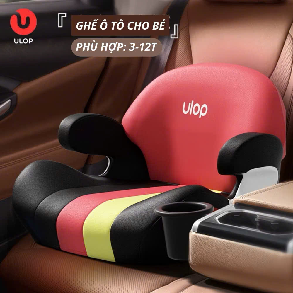 Ghế ngồi ô tô ULOP có chốt khóa ISOFIX cho bé 3–12 tuổi – Đệm ghế an toàn trẻ em gọn nhẹ chắc chắn