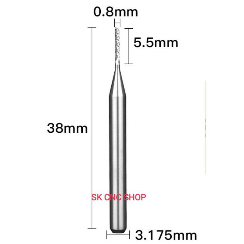 [Hàng Nhật]. Mũi phay hình quả dứa CNC. hộp 10 mũi. SK CNC SHOP