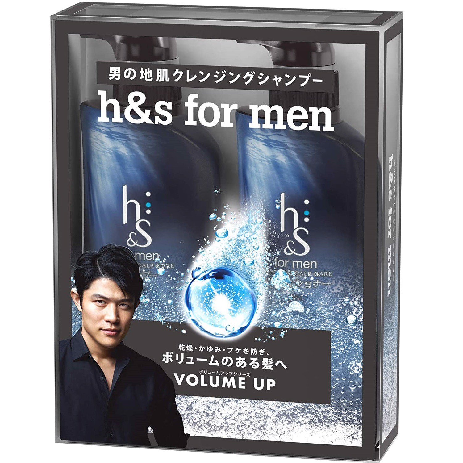 Bộ Gội Xả Sạch Gàu Ngăn Rụng Tóc Cho Nam H&S Volume Up For Men 370Mlx2