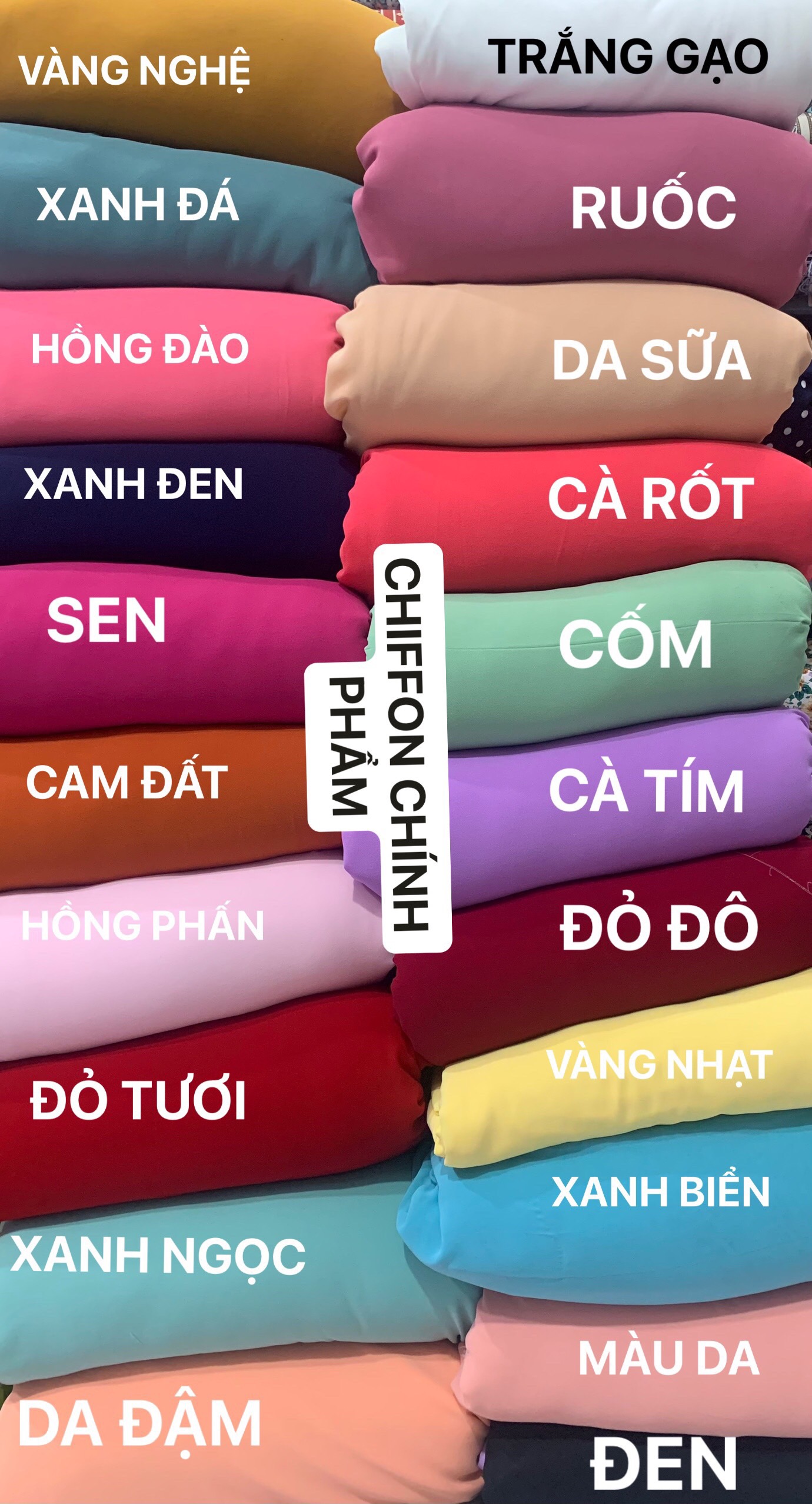 [HCM]VẢI CHIFFON LOẠI DÀY- MAY ÁO DÀI-DÒNG VẢI TRUNG CẤP - 1 MÉT X 1M5