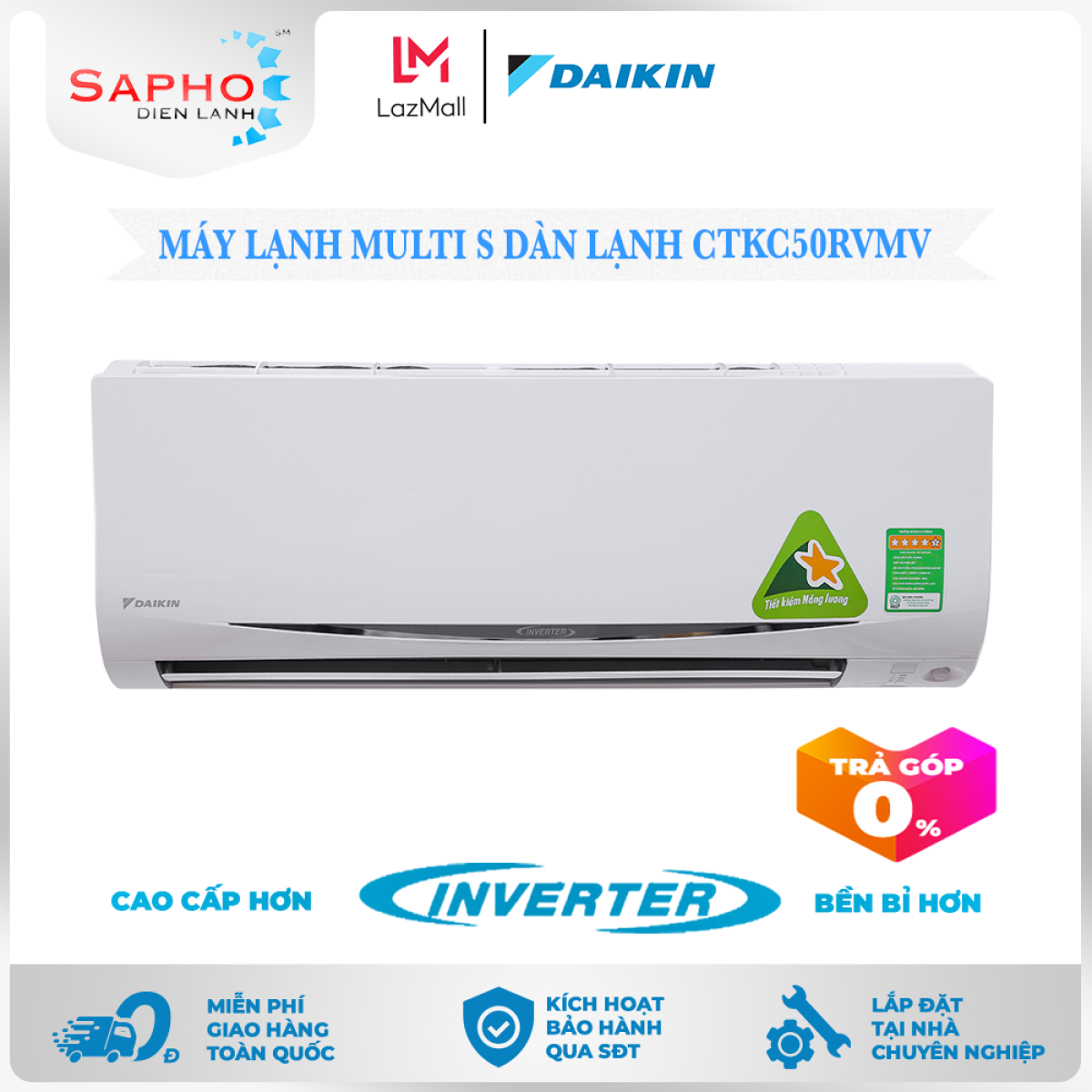 Chỉ Dàn Lạnh CTKC50RVMV 2.0 HP 18000btu Gas R32 Của Hệ Thống Máy Lạnh Điều Hòa Multi S Daikin Treo T