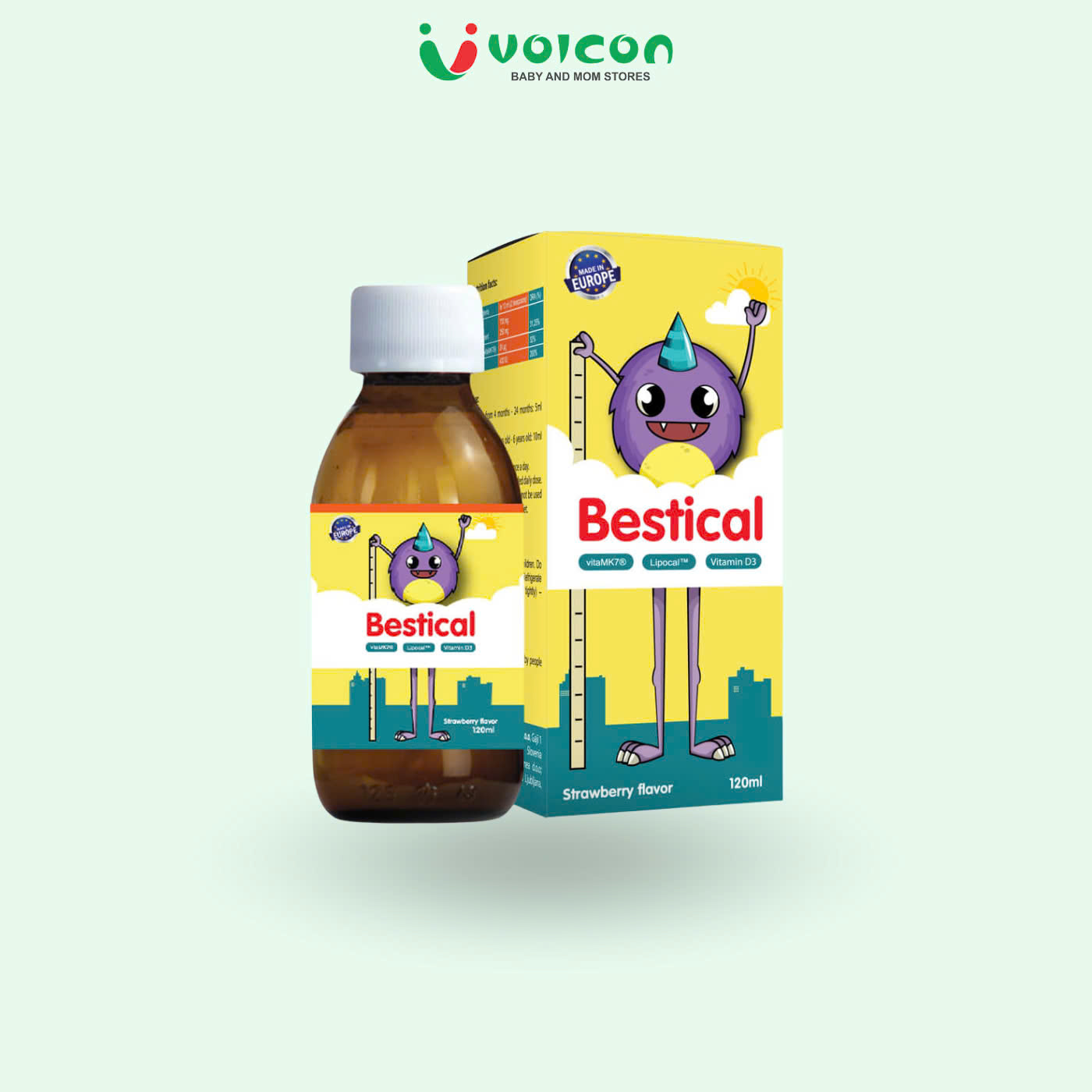 Canxi Bestical chính hãng hỗ trợ tăng chiều cao cho bé Bestical X canxi hữu cơ cho bé