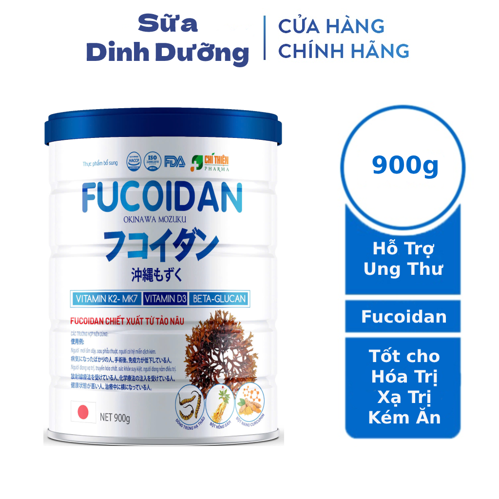 Sữa Fucoidan Okinawa Mozuku 900g dành cho bệnh nhân ung thư giúp phục hồi sức khỏe trước và sau phẫu