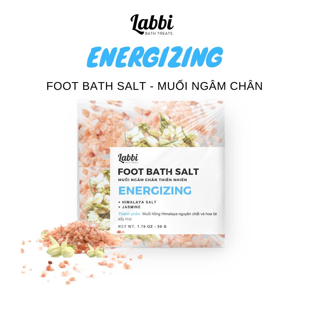 Muối hồng ngâm chân ENERGIZING [Labbi] Foot bath salt / Himalaya salt