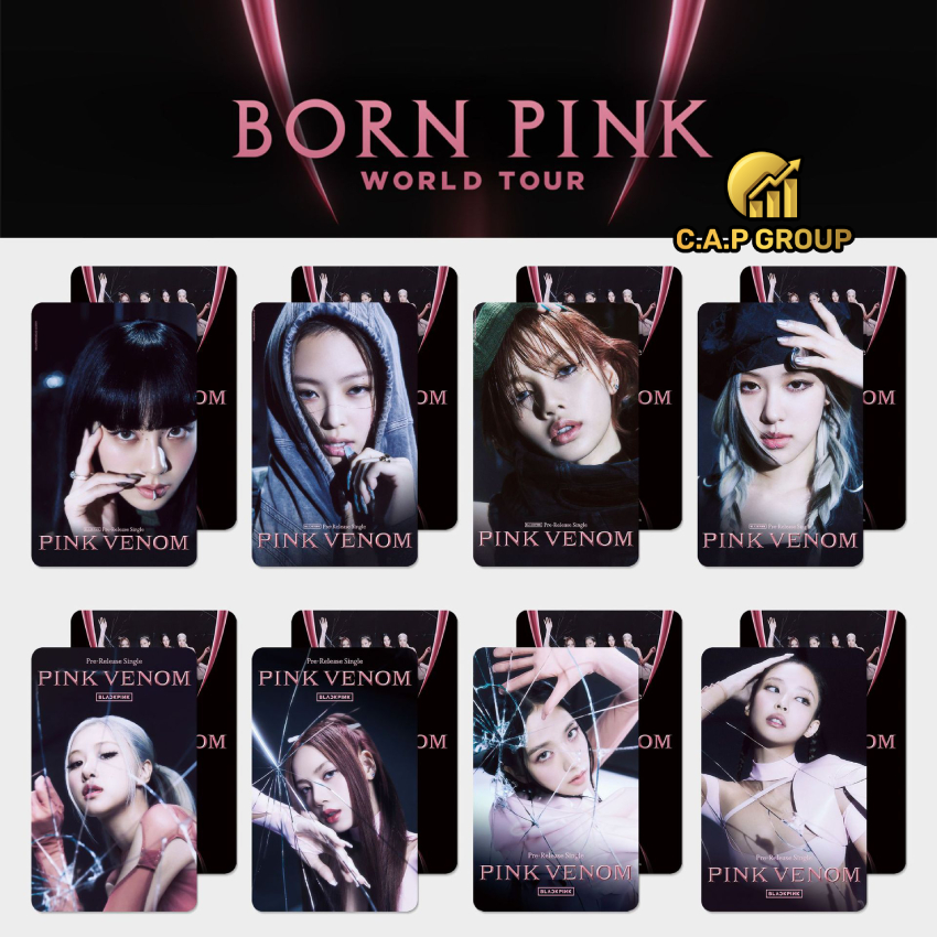 Thẻ Lomo BlackPink BORN PINK bo góc Thẻ card Album Thần Tượng Kpop - Bộ 8 tấm hình
